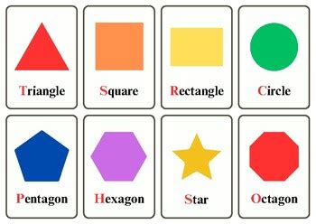 Colorful Shapes Flashcards by Resources by Sonnee | TPT