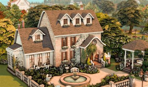 I made a stone house!🤗 ️ : Sims4 | Sims 4 house design, Sims house, Sims house design