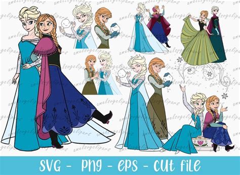 Elsa Anna frozen svg Free Download | Disney frozen, Disney, Anna frozen