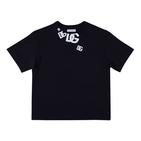 Black Cotton Logo T-Shirt - Les Petits