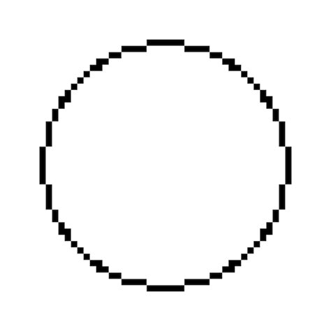 Premium Vector | Pixel circle, pixelated circular border. 8 bits. vector