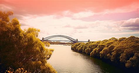 Sydney Harbour Bridge Bridge Background, River, Cloud, Water Background ...