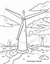 Wind Turbine Embroidery Design Sketch Coloring Page sketch template