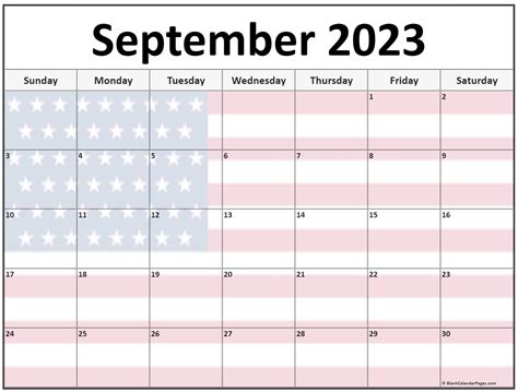 Collection of September 2023 photo calendars with image filters.