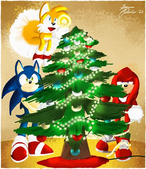 Decorating the Yule Tree by SonicRemix on DeviantArt