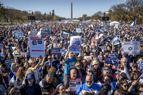 Busloads of 'March for Israel' supporters rally on D.C.'s National Mall to condemn rising ...