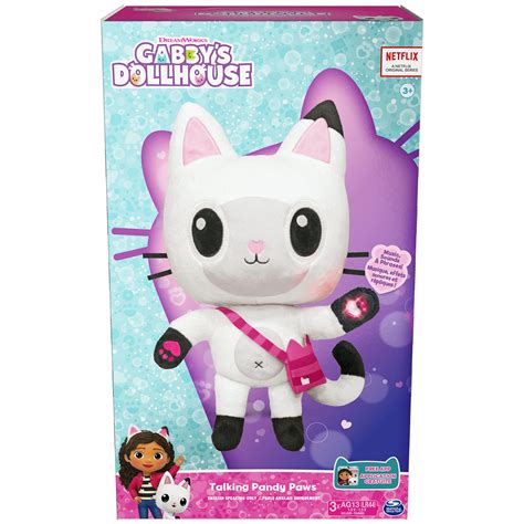 DreamWorks Gabby's Dollhouse, 13-inch Talking Pandy Paws Plush Toy With Lights, Music And 10 ...