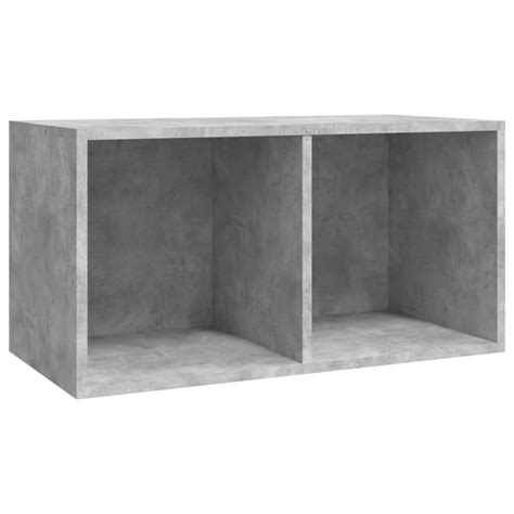 Vinyl Storage Box Concrete Grey 71x34x36 cm Engineered Wood | CozSales