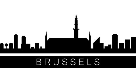 Brussels detailed skyline 22763097 Vector Art at Vecteezy