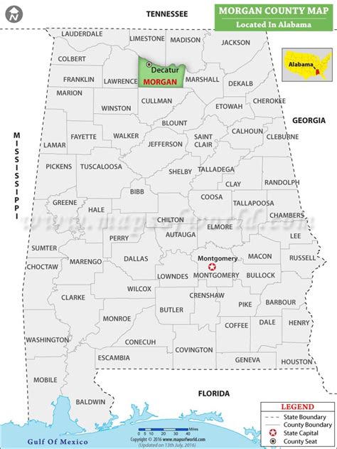 Morgan County Map, Alabama