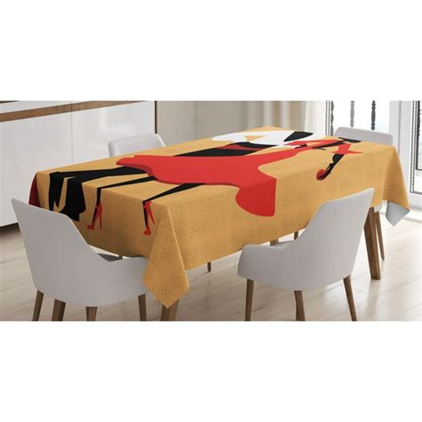 Spanish Tablecloth, Spanish Dancers in Folk Dress Silhouettes Passion ...