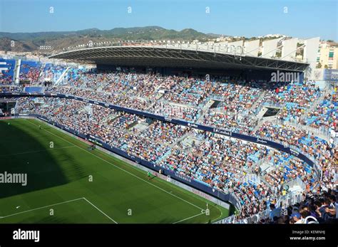 Inside the La Rosaleda Stadium during Malaga CF v Athletico Bilbao ...