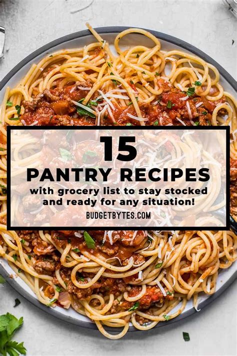 15 Pantry Recipes for Emergency Preparedness | Food pantry, Recipes, Meals