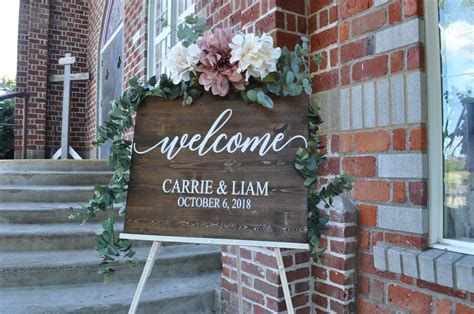 Wedding Welcome Sign | Wedding Entrance Sign | Rustic Wedding Decor ...