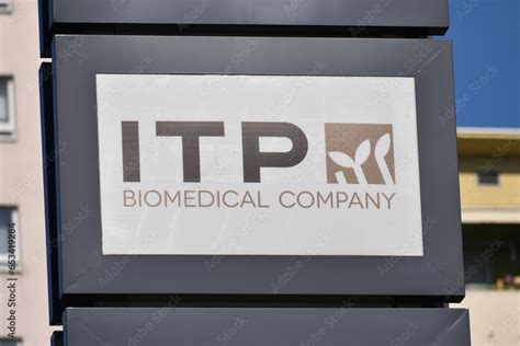 ITP Biomedical company signage at the office building. WARSAW, POLAND ...