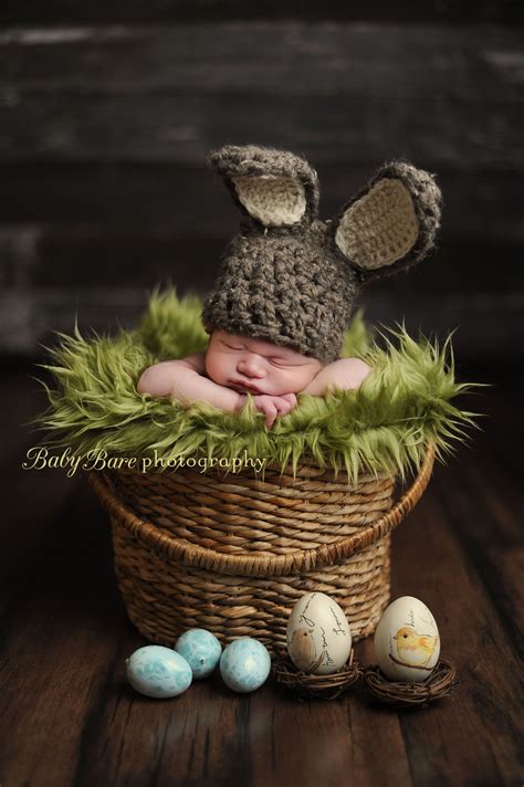 Happy Easter, Easter bunny, Baby Bare Photography | Easter baby photos ...