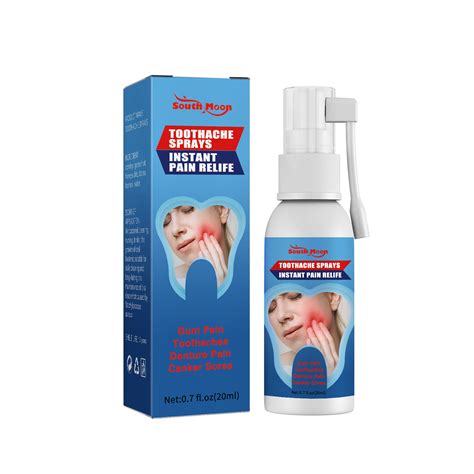 South Moon Toothache Sprays Instant Teeth Treatment Pain Relief Denture Pain Canker Sores Tooth ...