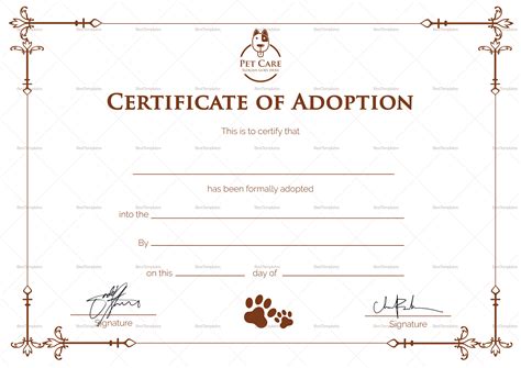 Free Printable Adoption Certificate