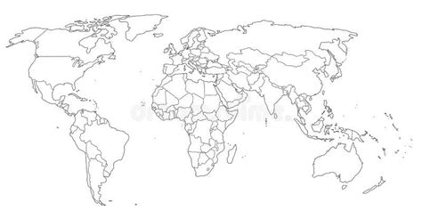 World Map Image Black And White - Billye Sharleen