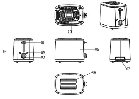 anko LD-T7016A Toaster User Manual