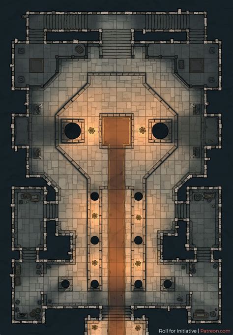 Temple - Public preview | Crafty Dice on Patreon | Dungeon maps ...