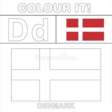 Colour it Kids Colouring Page Country Starting from English Letter `D ...