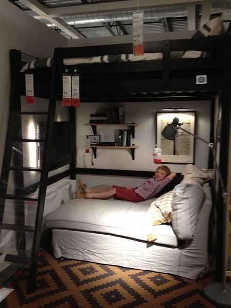 Ikea bedroom | Ikea loft bed, Ikea loft, Small room bedroom