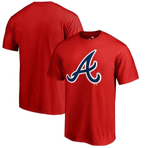 Men's Atlanta Braves Fanatics Branded Red Primary Logo T-Shirt