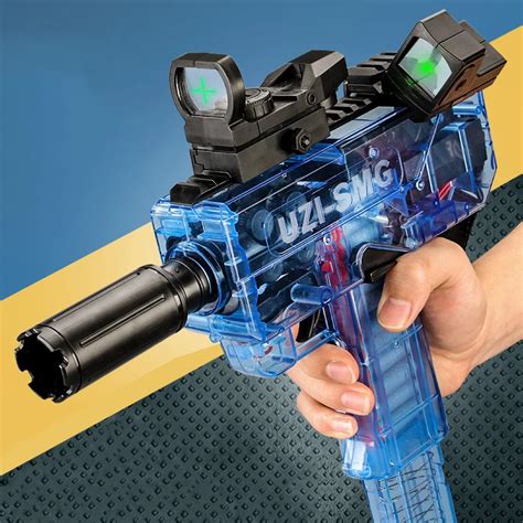 Plastic Toys Gun UZI Electric Burst Shooting Darts Soft Hole Head Bul ...