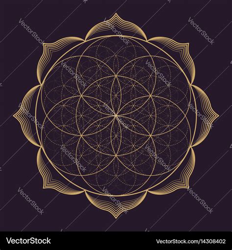 Mandala sacred geometry Royalty Free Vector Image