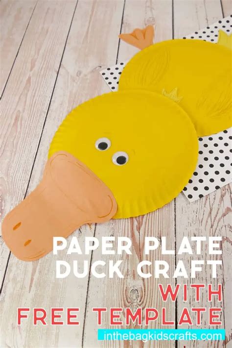 Paper Plate Duck Craft (with FREE Template) • In the Bag Kids' Crafts