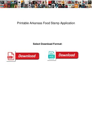 Fillable Online Printable Arkansas Food Stamp Application. Printable Arkansas Food Stamp ...