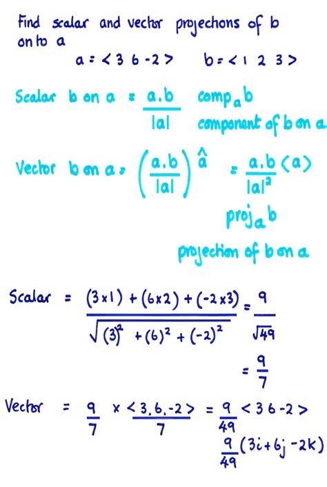 Scalar and Vector Projections