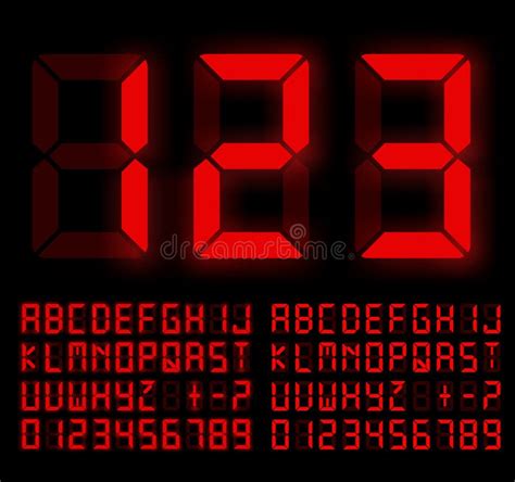 Digital Font stock vector. Illustration of diode, clock - 141887163