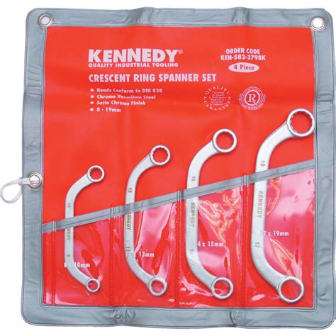 Kennedy Metric, Ring Spanner Set, 8 - 19mm, Set of 4, Chrome Vanadium Steel 5823798K | Cromwell ...