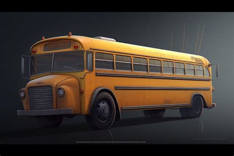 Premium Photo | School bus side view concept