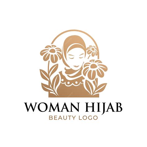 Premium Vector | Beautiful hijab woman logo template