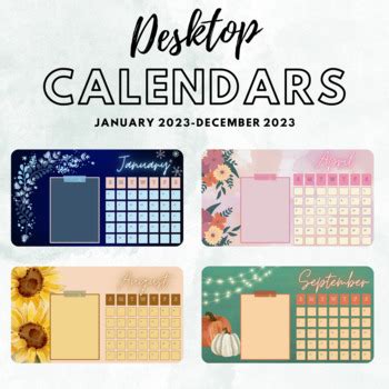 Desktop Wallpaper 2023 Calendar - A Floral Calendar for Each Month