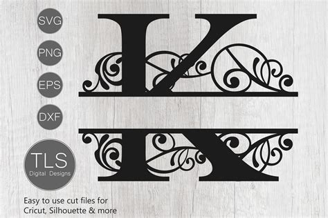 Letter K Split Monogram SVG, Split Monogram SVG, Letter K cricut By TLSDigitalDesigns ...