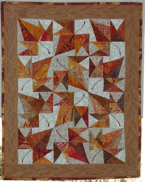 Falling Leaves mini-quilt. | Заплаточный шов, Квилтинговые проекты, Идеи для квилтинга