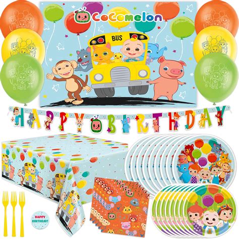 Buy CoComelon Party Supplies | CoComelon Birthday Party Supplies | CoComelon Backdrop ...