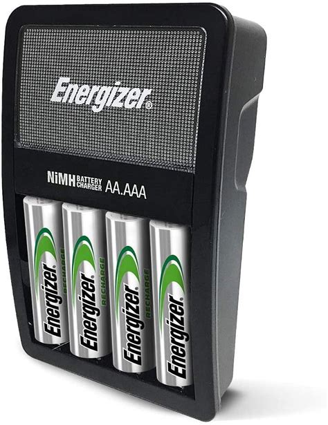 Energizer Recharge Charger, AA/AAA Battery Set Included with NiMH ...