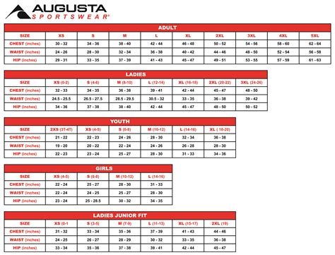 Size Charts