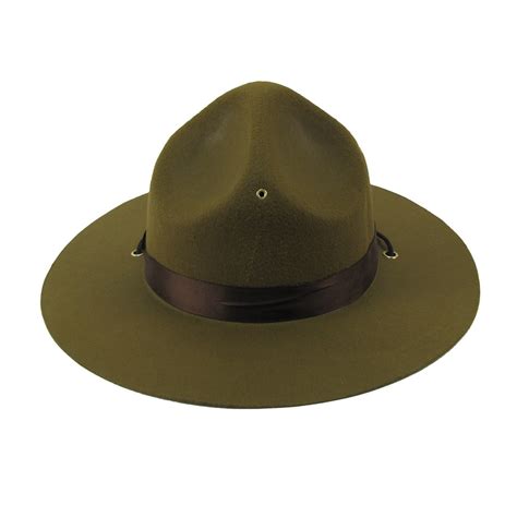 Olive Green Park Forest Ranger Hat Outdoor Cap Adult Trooper Costume A ...