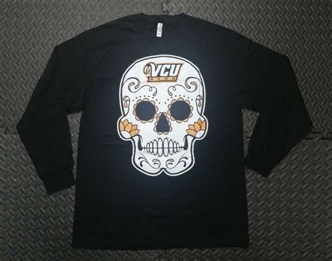 Men's Skeleton VCU RAMS Long Sleeve NOS T-Shirt NWOT SZ L Black #AlstyleApparelActivewear # ...