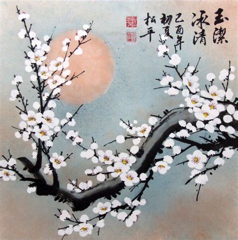 Plum blossom painting, Japanese art, Japanese painting