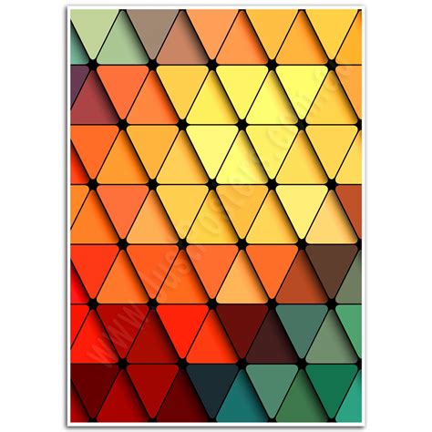 Purchase 'Colour Swatch Triangles Poster' Online | Just Posters