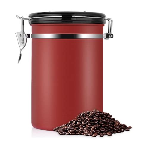 1.8L Sealed Coffee Bean Storage Jar with Simple Time Recorder, Tea-leaves Nuts Grains Flour ...