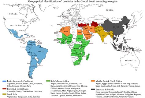 The final nominated countries in the Global South by region (Author, 2021) | Download Scientific ...