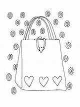 Handbag coloring pages sketch template